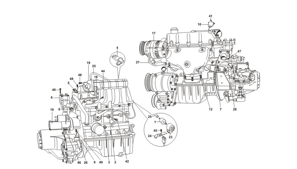 Узлы систем двигателя CHERY BONUS, CHERY VERY, CHERY A13, ZAZ FORZA