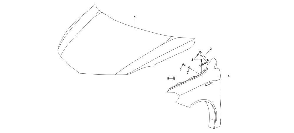Капот моторного отсека, крыло CHERY BONUS, CHERY VERY, CHERY A13, ZAZ FORZA